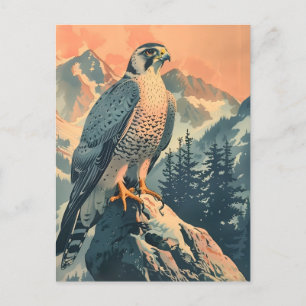 Vintag Gyrfalcon Illustration Postkarte