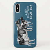 Vintag habe ich wirklich Kühe Liebe | Weißer Text Case-Mate iPhone Hülle (Rückseite)