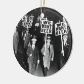 Vintag haben wir Bier-Protest Gewollt Keramikornament (Links)