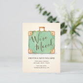 Vintag haben wir uns bewegt Ankündigung Postkarte (Stehend Vorderseite)