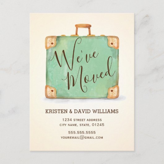 Vintag haben wir uns bewegt Ankündigung Postkarte (Vorderseite)