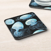 Vintag Haeckel Jellyfish Untersetzer (Linke Seite)