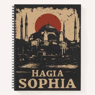 Vintag Hagia Sophia | Istanbul Sehenswürdigkeit Ar Notizblock