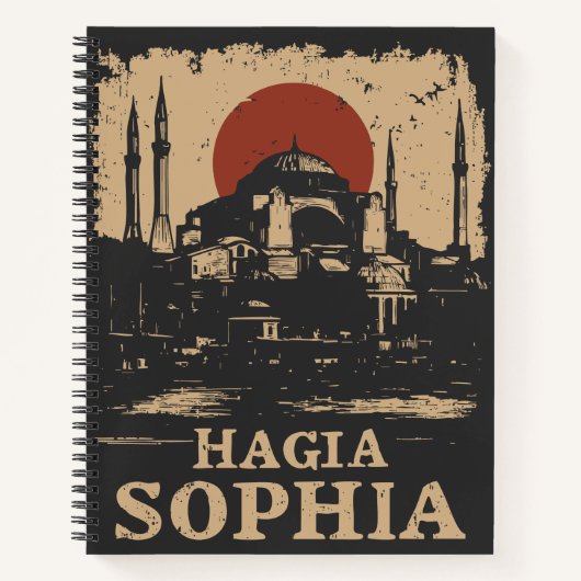 Vintag Hagia Sophia | Istanbul Sehenswürdigkeit Ar Notizblock (Vorderseite)