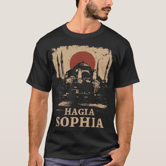 Vintag Hagia Sophia | Istanbul Sehenswürdigkeit Ar T-Shirt (Vorderseite)