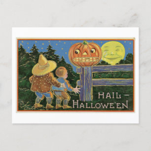 Vintag Hail Halloween Postcard Postkarte