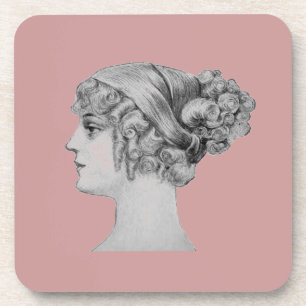 Vintag Hairstyle Cork Untersetzer