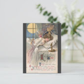 Vintag-halb-weibliche-Feen-Postkarte Postkarte (Stehend Vorderseite)