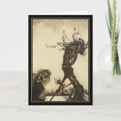 Vintag Halloween Arthur Rackham Witch Karte (Vorderseite)