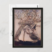 Vintag Halloween Arthur Rackham Witch Postkarte (Vorne/Hinten)