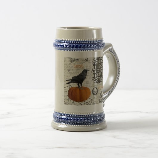 Vintag Halloween Bierglas (VorderseiteRechts)