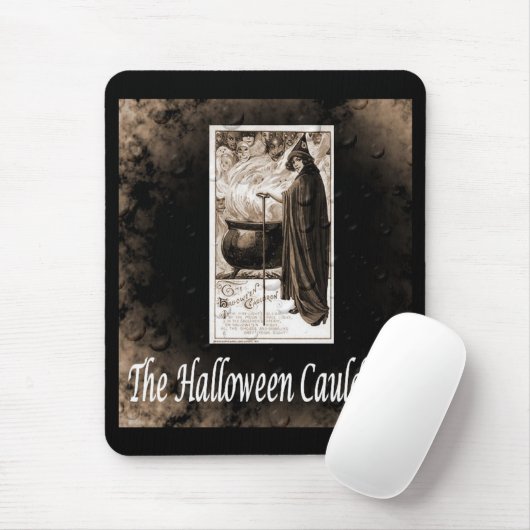 Vintag Halloween Cauldron Mousepad (Mit Mouse)