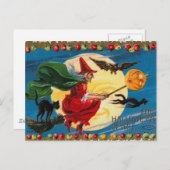 Vintag - Halloween - Der Halloween-Geist Postkarte (Vorne/Hinten)