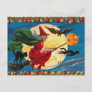 Vintag - Halloween - Der Halloween-Geist Postkarte