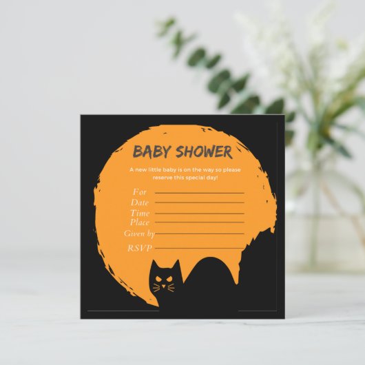 Vintag Halloween Einladung (Stehend Vorderseite)