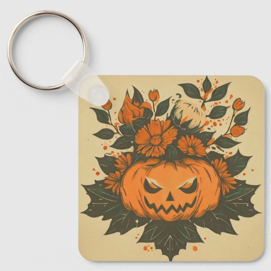 Vintag/Halloween/Fall/Kürbis Schlüsselanhänger (Vorderseite)