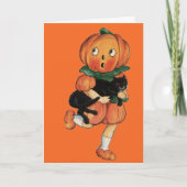 Vintag Halloween Feiertagskarte (Vorderseite)