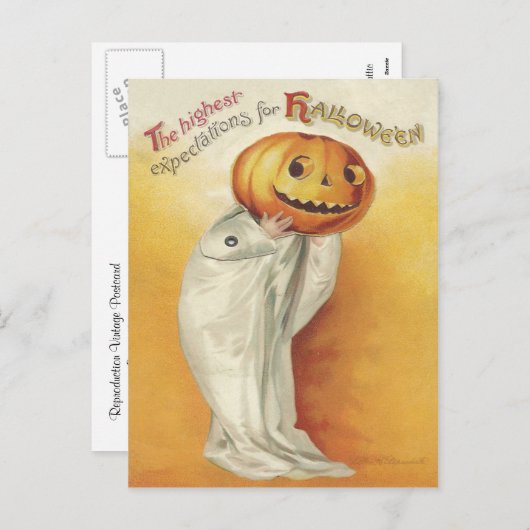 Vintag Halloween Feiertagspostkarte (Vorne/Hinten)