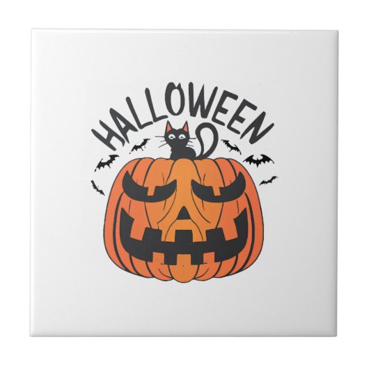 Vintag Halloween Fliese (Vorderseite)