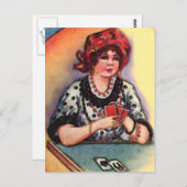 Vintag Halloween Fortune Teller Postkarte (Vorne/Hinten)