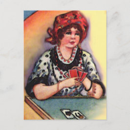 Vintag Halloween Fortune Teller Postkarte