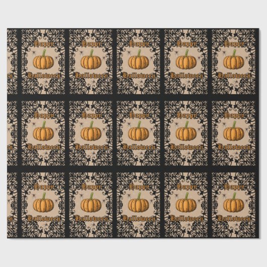 Vintag Halloween Geschenkpapier (Flach)