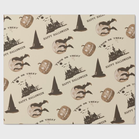 Vintag Halloween Geschenkpapier (Flach)