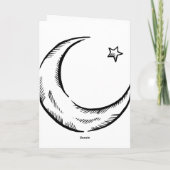 Vintag - Halloween Girl mit Maske Karte (Rückseite)