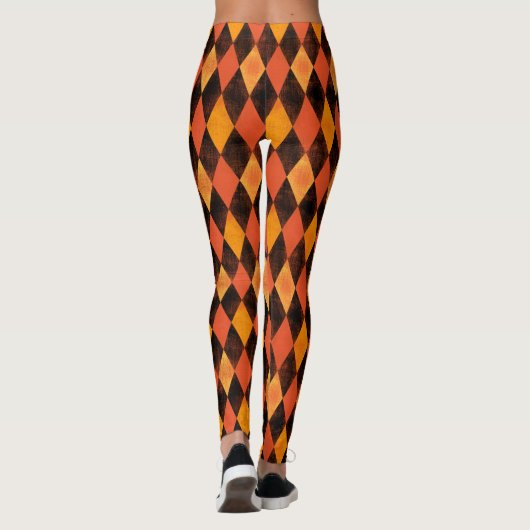 Vintag Halloween Harlequin Leggings (Rückseite)