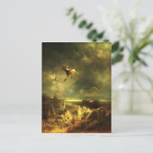 Vintag - Halloween, Hexenfahrt - Spitzweg Postkarte (Stehend Vorderseite)