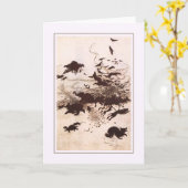 Vintag Halloween Karte (Gelbe Blume)