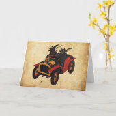 Vintag Halloween Karte (Gelbe Blume)