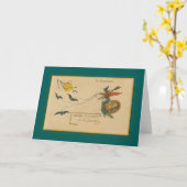 Vintag Halloween Karte (Gelbe Blume)