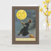 Vintag Halloween Karte (Gelbe Blume)