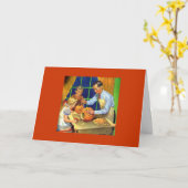 Vintag Halloween Karte (Gelbe Blume)