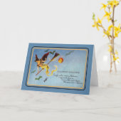 Vintag Halloween Karte (Gelbe Blume)