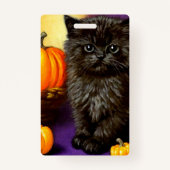 Vintag Halloween Kitten Ausweis (Rückseite)