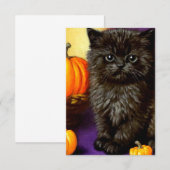 Vintag Halloween Kitten Begleitkarte (Vorne/Hinten)