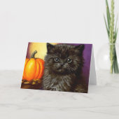 Vintag Halloween Kitten Einladung (Rückseite)
