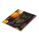 Vintag Halloween Kitten Fliese (Seite)