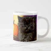 Vintag Halloween Kitten Jumbo-Tasse (Rechts)