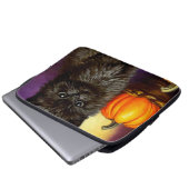 Vintag Halloween Kitten Laptopschutzhülle (Vorne Knopf)