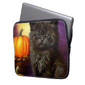 Vintag Halloween Kitten Laptopschutzhülle (Vorderseite Links)