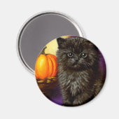 Vintag Halloween Kitten Magnet (Vorderseite/Rückseite)