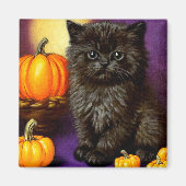 Vintag Halloween Kitten Magnet (Vorne)