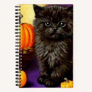 Vintag Halloween Kitten Notizblock