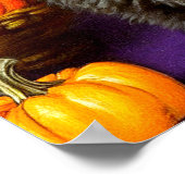 Vintag Halloween Kitten Poster (Ecke)