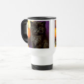 Vintag Halloween Kitten Reisebecher (Vorderseite Links)