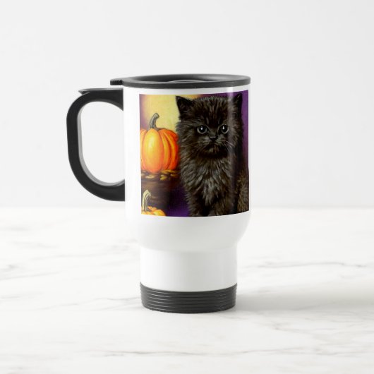 Vintag Halloween Kitten Reisebecher (Links)
