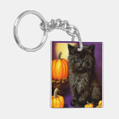 Vintag Halloween Kitten Schlüsselanhänger (Vorderseite links)